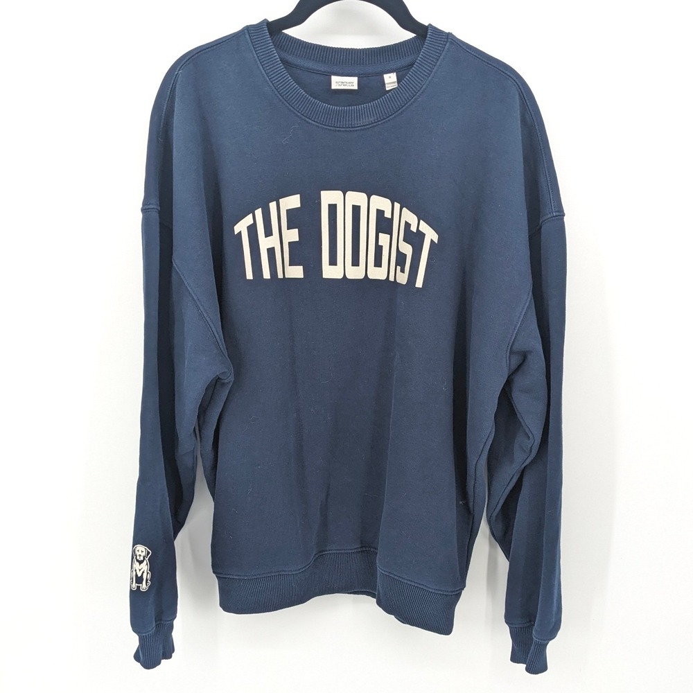 Stanley Stella The‎ Dogist Sweathsirt Womens Small Navy Blue Graphic Dog Lover